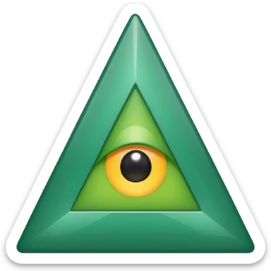 A green upside down triangle needs to face down POINT now sticker