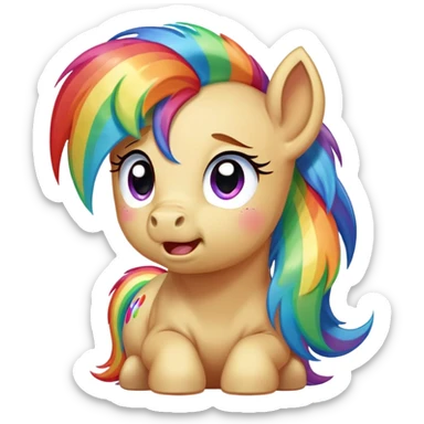 My little pony crying  sticker