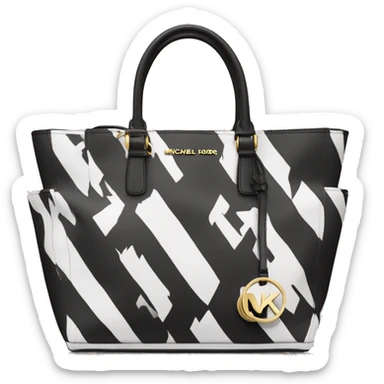 Black and white Michael Kors tote sticker
