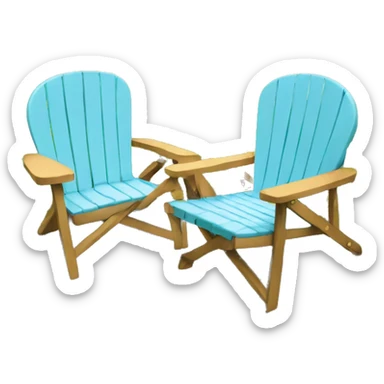 2 lawn chairs sticker