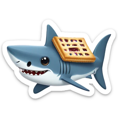 Shark with a pop tart sticker