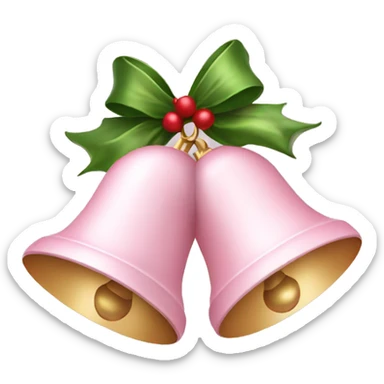 Light pink Christmas bells sticker