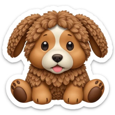 knitted dog sticker