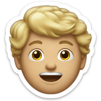 a childish running fellow sticker