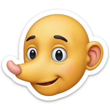 fais-moi un émoticône de profil avec un très grand nez sticker