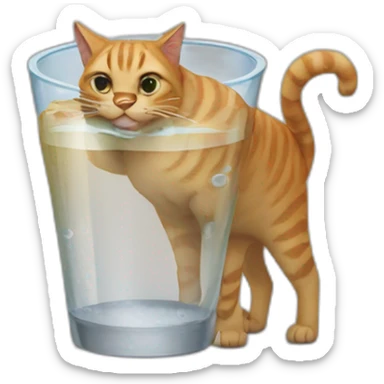 thirsty cat sticker