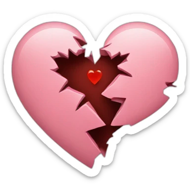 broken heart sticker
