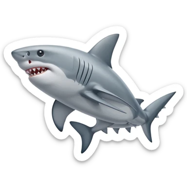 A shark with a Nike shoes sticker