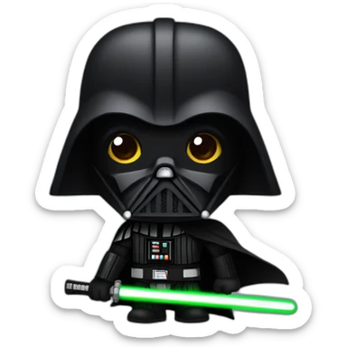 Dark vador with light saber sticker