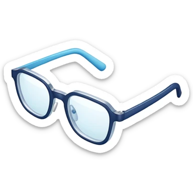 isometria illustrazione 3d occhiali da vista sticker