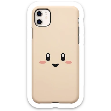iPhone mobile cover, beige color, minimal aesthetic sticker