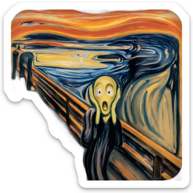 The scream by Edvard munch sticker