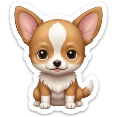 Cute baby Chihuahua with no legs sticker