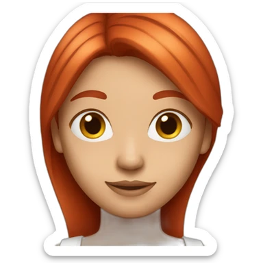 red-hair-dyed-straight sticker