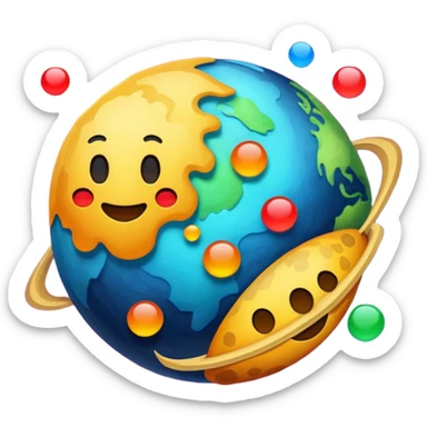 Has un planeta de emojis  sticker