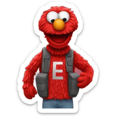 elmo vlogger sticker