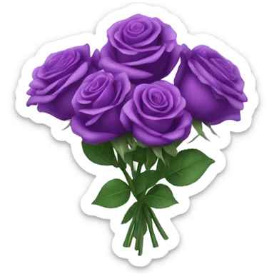 Purple roses sticker