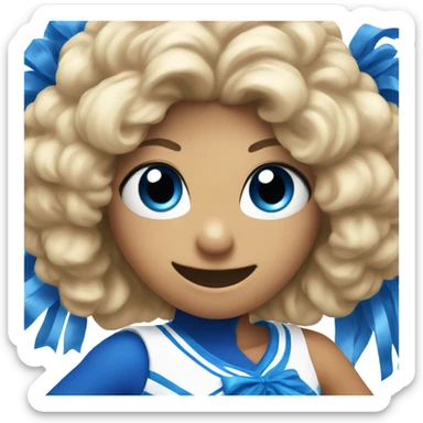 blue cheerleading pom sticker