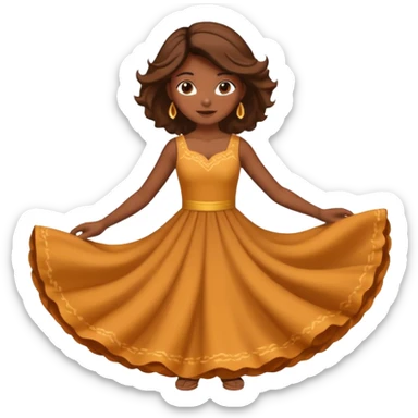 girl spinning  sticker