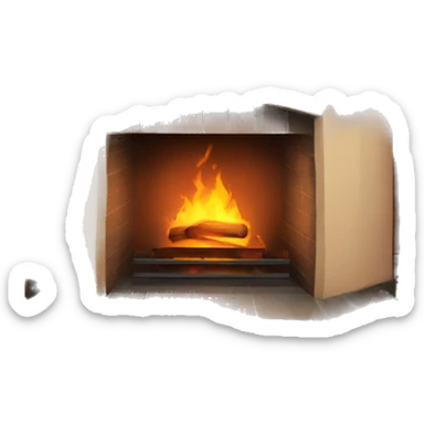 Cozy fireplace  sticker