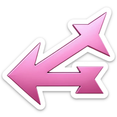 Pink reverse arrow  sticker