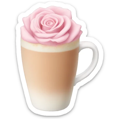 Light Pink Rose latte sticker