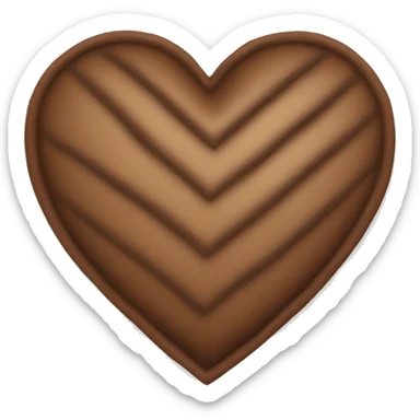 Brown heart  sticker
