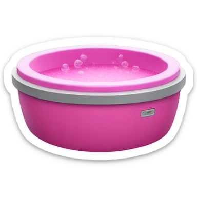 Pink hot tub with bubbles sticker