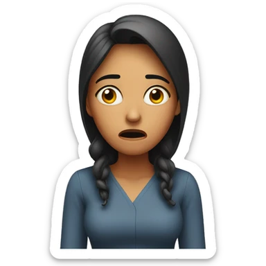 woman in disbelief and scared  sticker