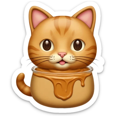 Peanut butter cat sticker
