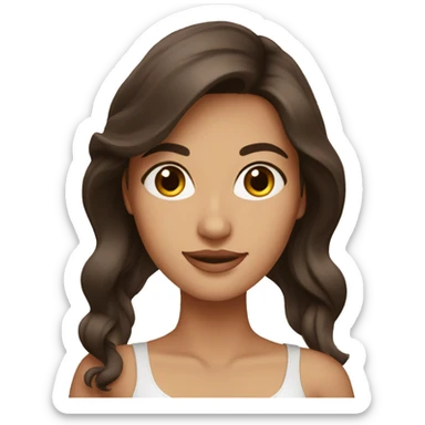 Gorgeous brunette lady outside. sticker