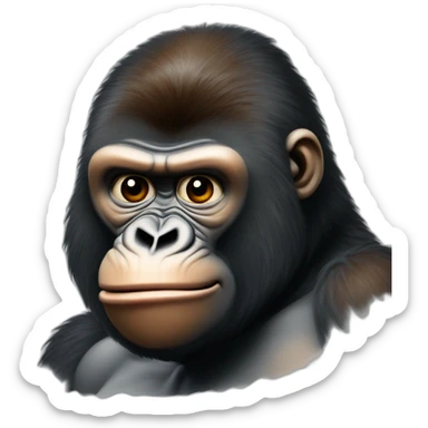 Gorille sur Emanuele macron sticker