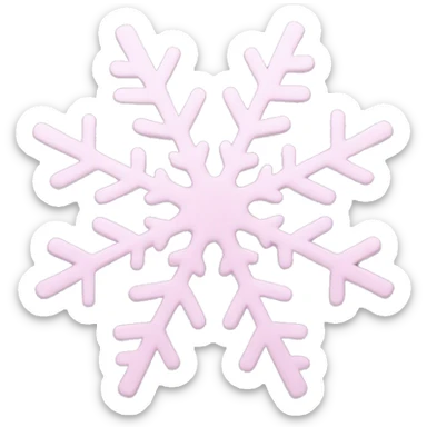pastel pink snowflake  sticker