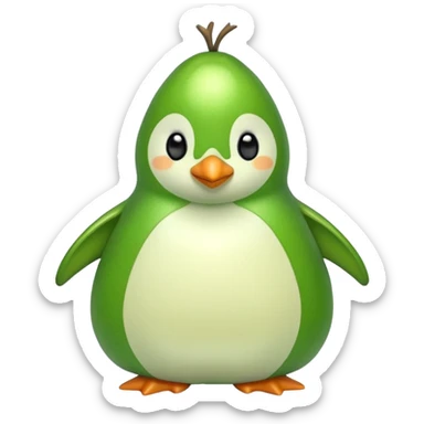 A penguin shaped pear 🐧🍐 sticker