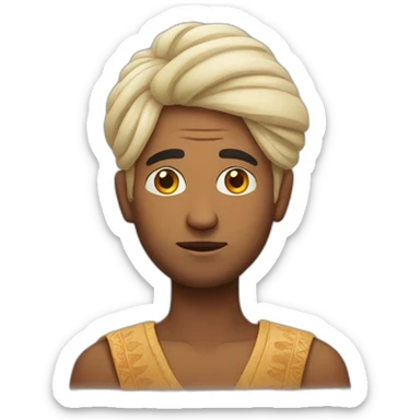 An indian man thinking sticker