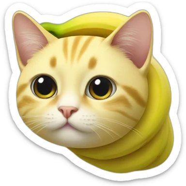 Banana cat meme sticker