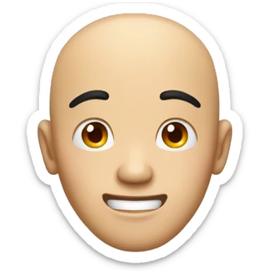 Smiling Chinese man have a surprised sticker