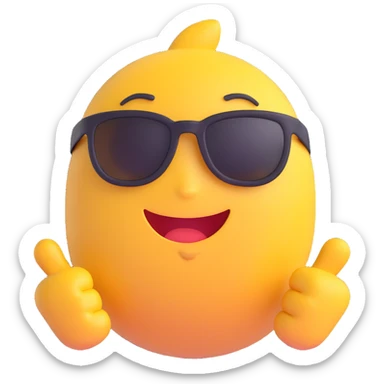 the concept of 'rizz' as a cool, confident, charismatic emoji, modern style sticker