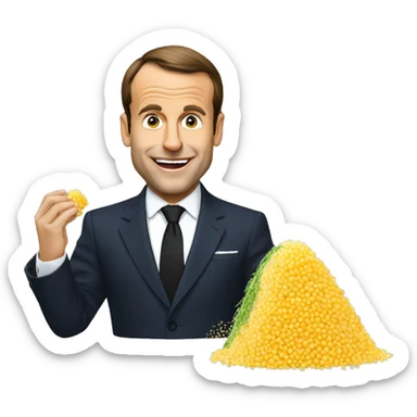 Macron qui mange du couscous  sticker