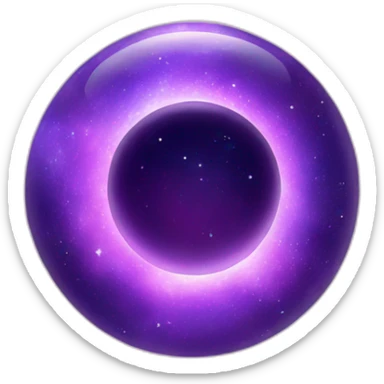 a purple portal to another galaxy sticker