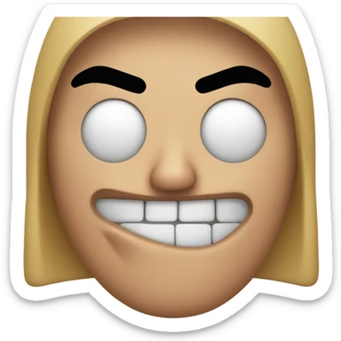 Pissed off face  sticker