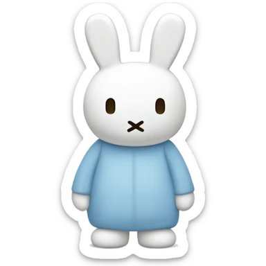 Pastel blue miffy sticker