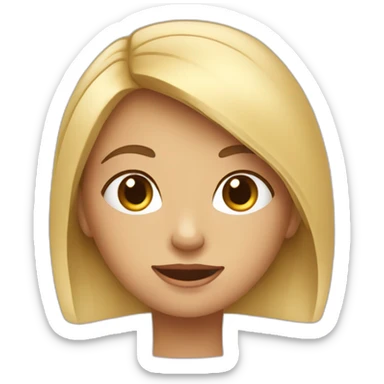 Fille avec mèche sticker