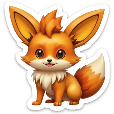 Shiny Fennekin-Eevee-creature-hybrid sticker