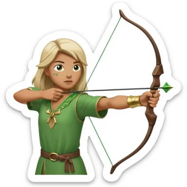 Blind archer aiming sticker