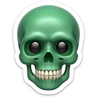green skull emoji sticker