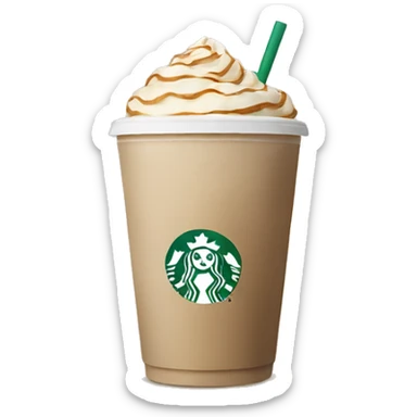 Beige Starbucks  sticker