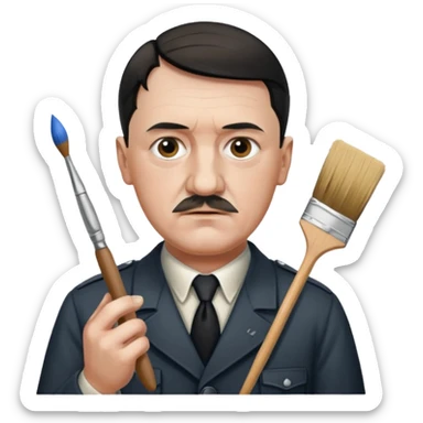  hitler working as a painter sticker