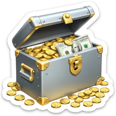 unlocked vault with money sticker