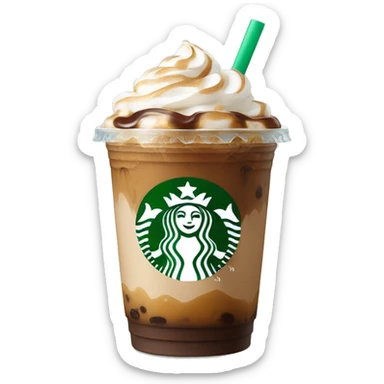 to go starbucks iced coffee, no whip cream sticker